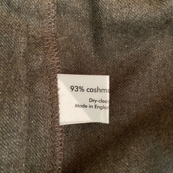 Eskandar pants trousers 1 S M cashmere silk taupe drawstring high waist wide leg - Picture 4 of 6